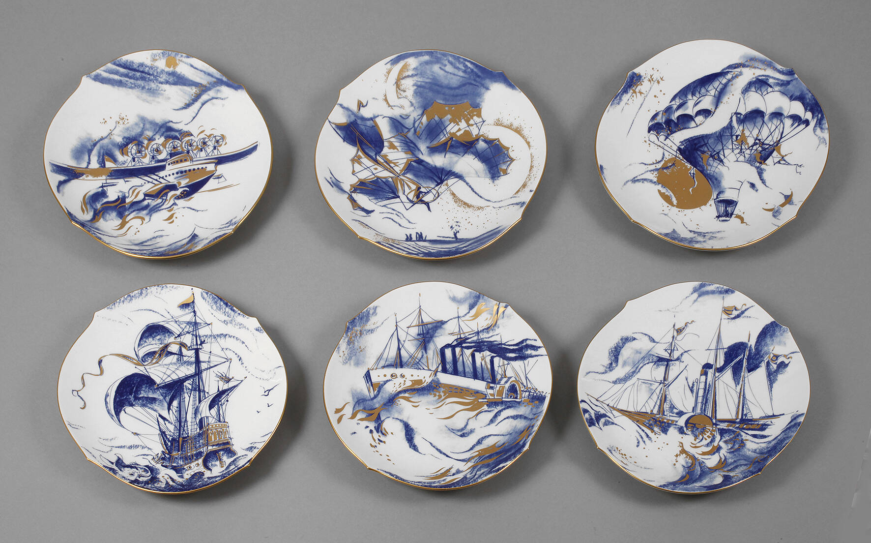 Meissen sechs Teller historische Technik