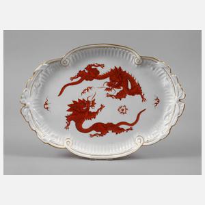 Meissen Schale Roter Ming-Drache