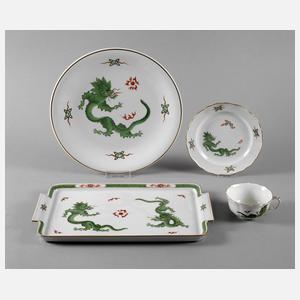 Meissen vier Teile Grüner Drache