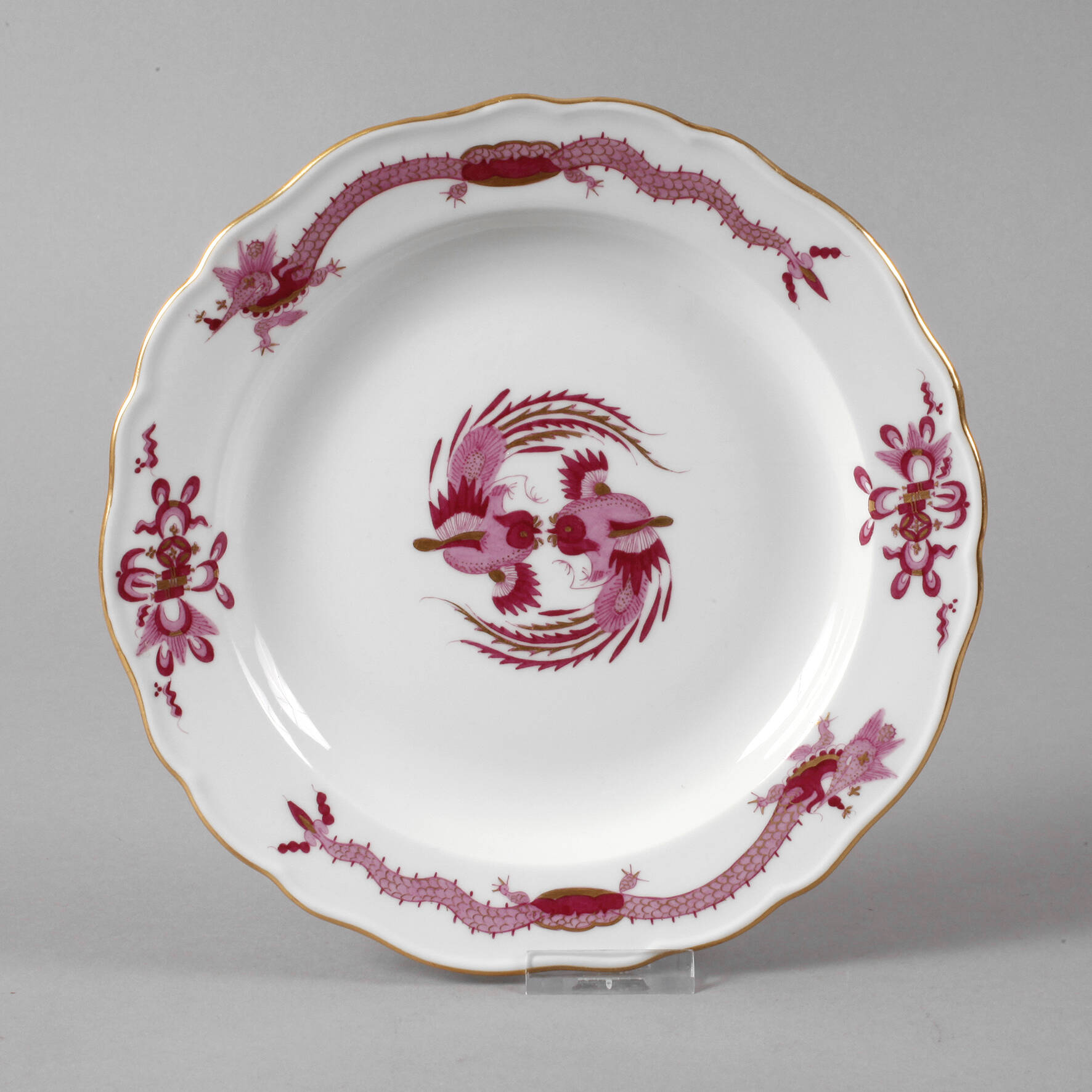 Meissen Teller reicher Drache in Purpur
