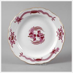 Meissen Teller reicher Drache in Purpur