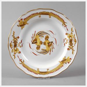 Meissen Teller reicher gelber Drache