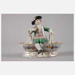 Meissen Saliere "Knabe zwischen Körben sitzend"