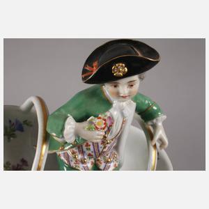 Meissen Saliere "Knabe zwischen Körben sitzend"