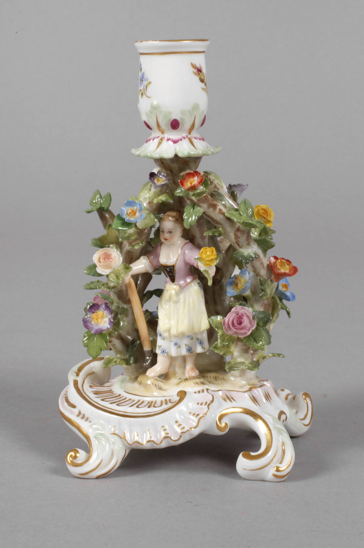 Meissen "Laubenleuchter mit Gärtnerkindern"