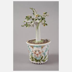 Meissen Tafelaufsatz als Zitonenbäumchen