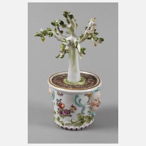 Meissen Tafelaufsatz als Zitonenbäumchen