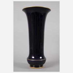 Meissen große Kobaltvase mit Rosenbukett