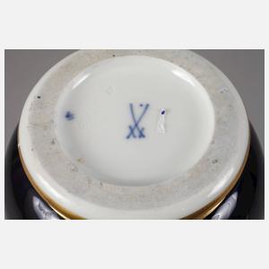 Meissen große Kobaltvase mit Rosenbukett