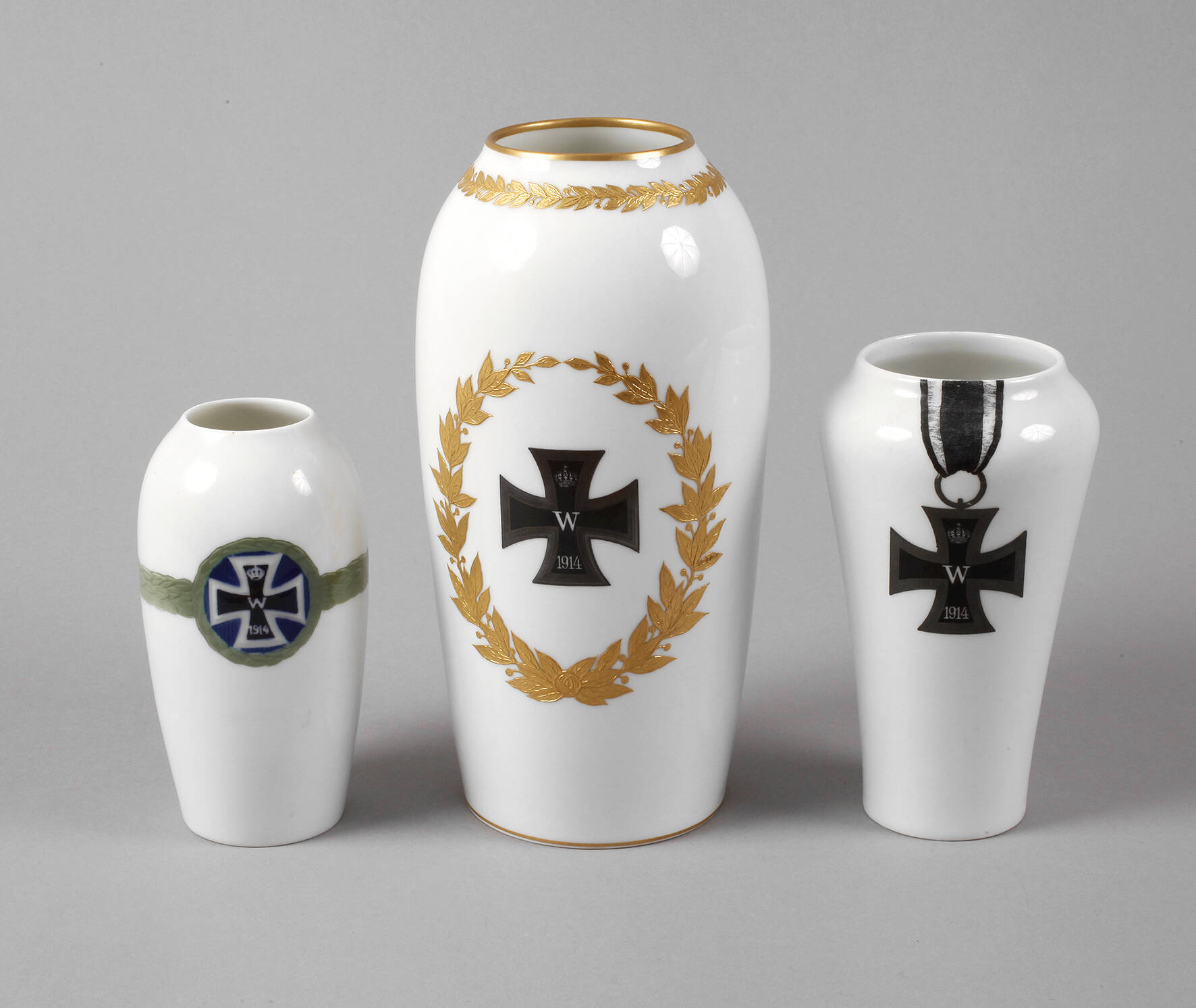 Rosenthal drei patriotische Vasen