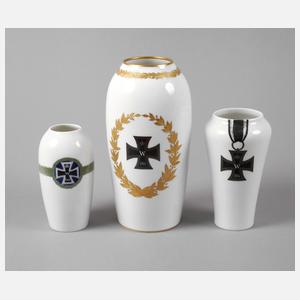Rosenthal drei patriotische Vasen
