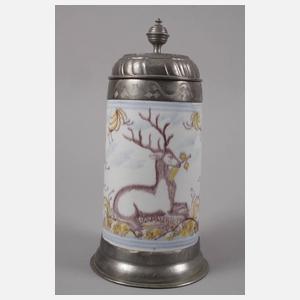 Thüringer Fayence-Walzenkrug