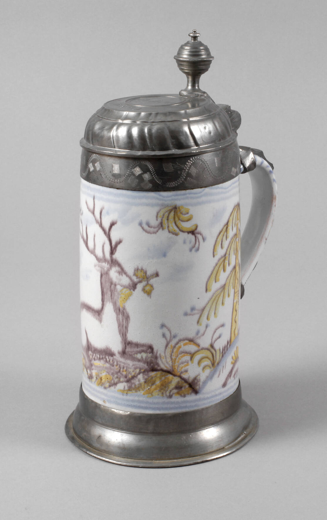 Thüringer Fayence-Walzenkrug