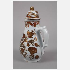Fayence-Kaffeekanne