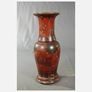 Übegroße Berliner Rotlackvase