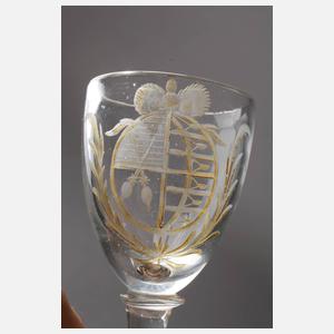 Barockes Wappenglas Sachsen