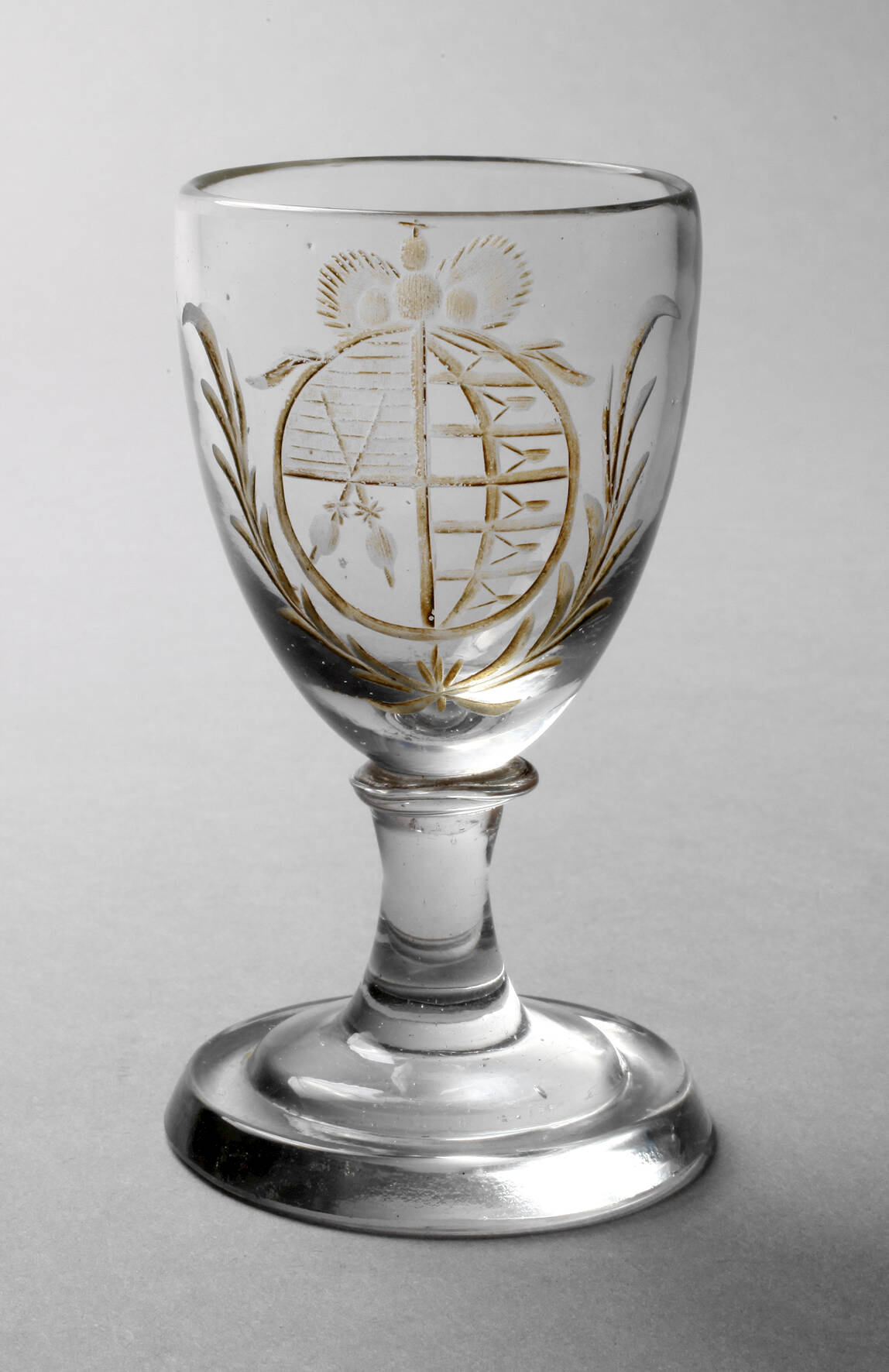 Barockes Wappenglas Sachsen