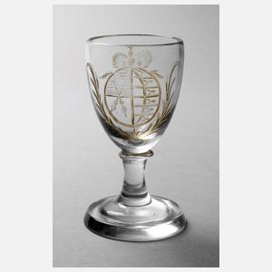 Barockes Wappenglas Sachsen