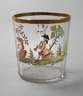 Trinkglas mit figürlicher Emailmalerei