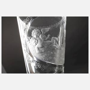 Pokalglas mit Engelsmotiven