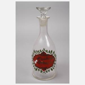 Zwei Karaffen mit Emaillemalerei