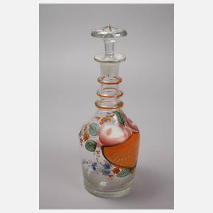 Zwei Karaffen mit Emaillemalerei