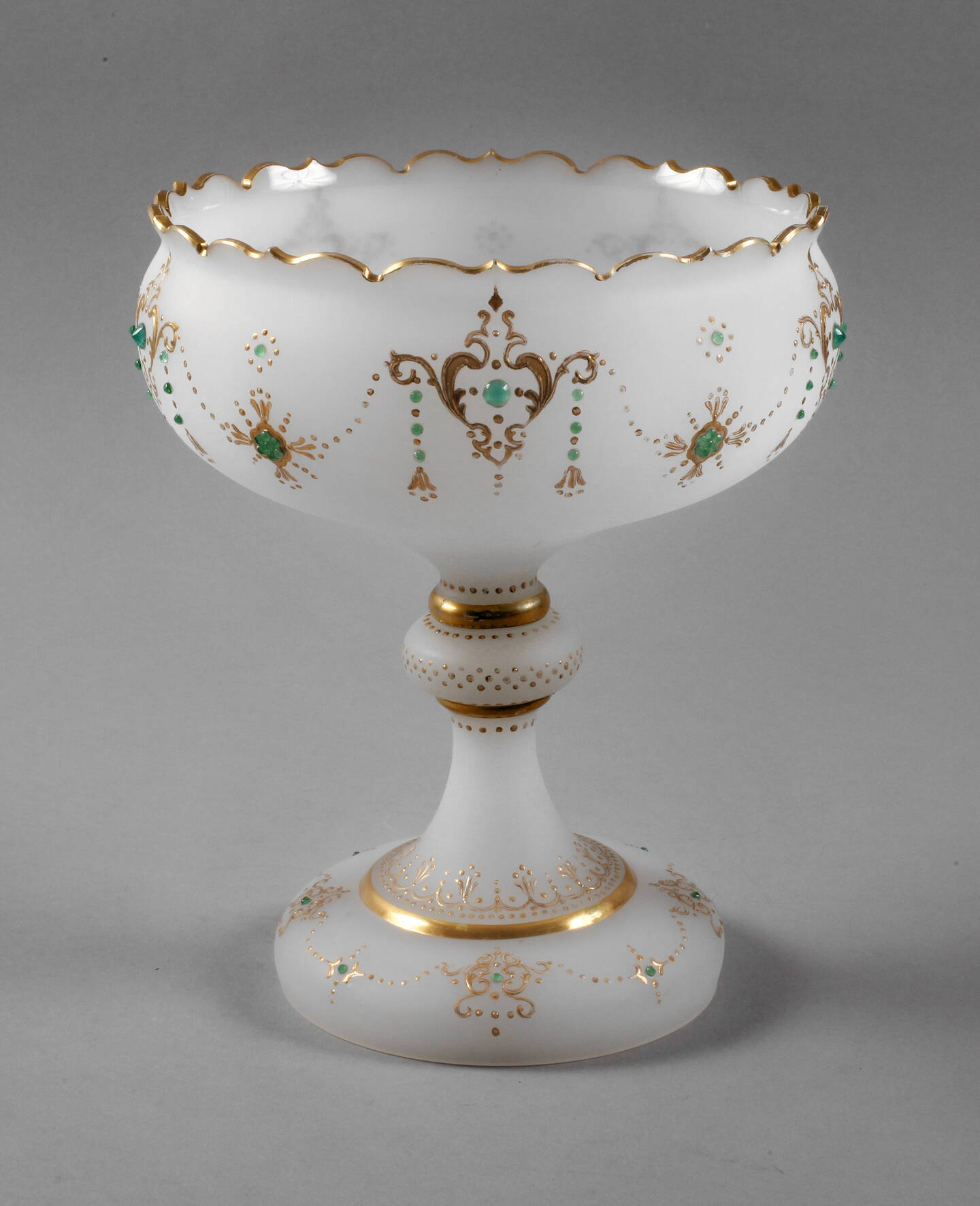 Großer Tafelaufsatz Alabasterglas