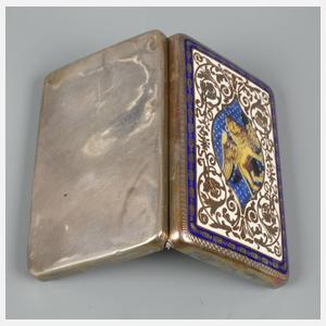 Kleine emaillierte Silberdose