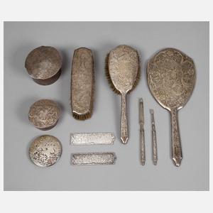 Silber Toilettengarnitur