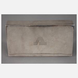 Zigarettenschatulle mit Silberbeschlag