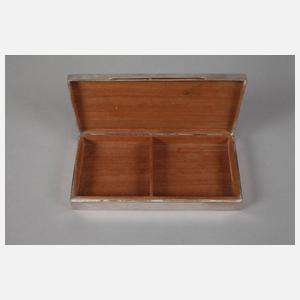 Zigarettenschatulle mit Silberbeschlag