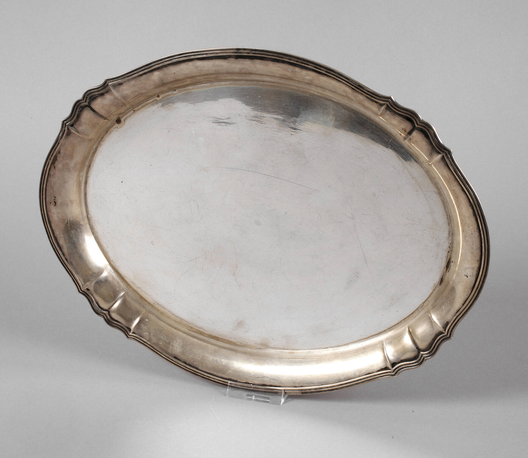 Silbertablett Art déco