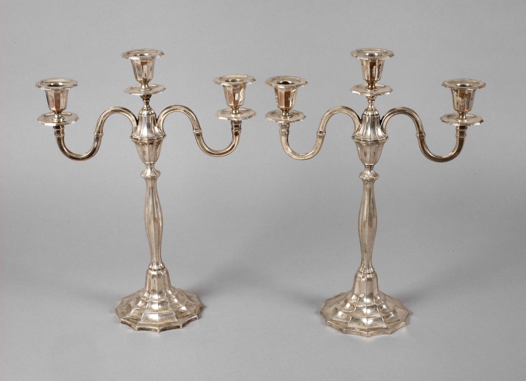 Paar Silberleuchter Art déco