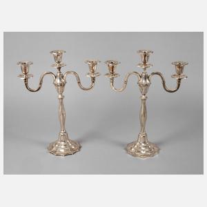 Paar Silberleuchter Art déco