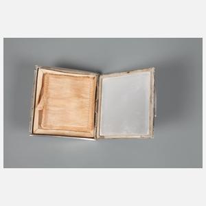 Silber Puderdose Art déco