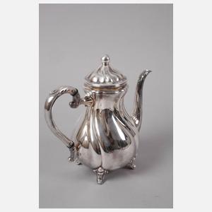 Silber Kaffeekernstück mit Tablett