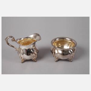 Silber Kaffeekernstück mit Tablett