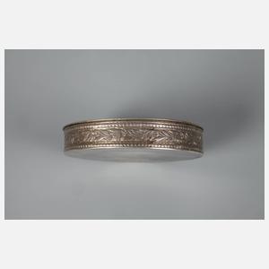 Silberdose mit figürlichem Motiv
