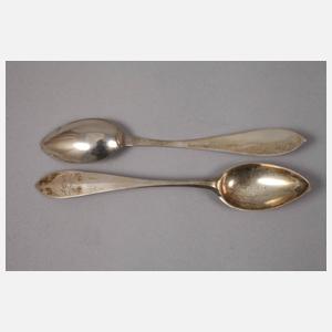 Zwölf Biedermeier-Kaffeelöffel Silber