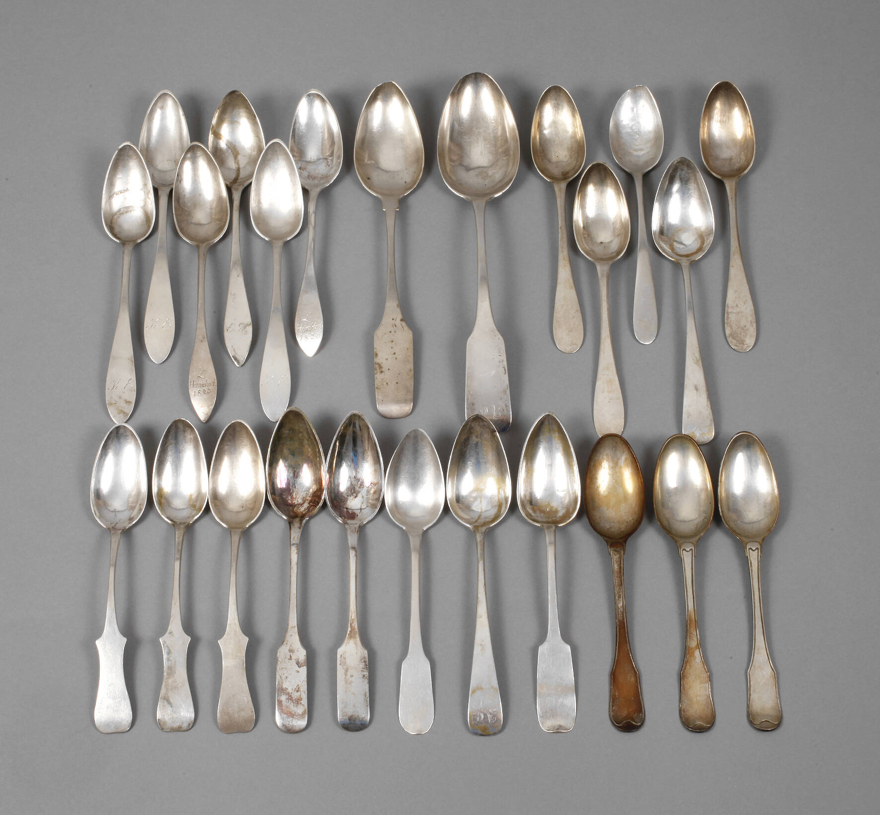 Konvolut Silberlöffel Biedermeier