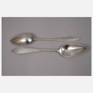 Silber sechs Speiselöffel Biedermeier