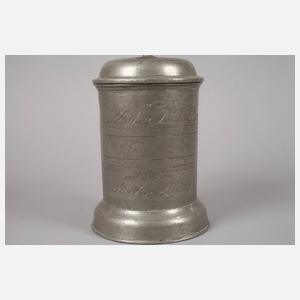 Kräftiger Rostocker Innungskrug der Drechsler