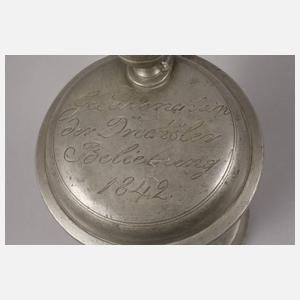 Kräftiger Rostocker Innungskrug der Drechsler