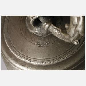 Zwei Schraubflaschen Zinn