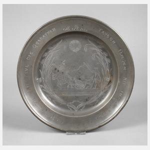 Bäuerlicher Zinnteller Dresden