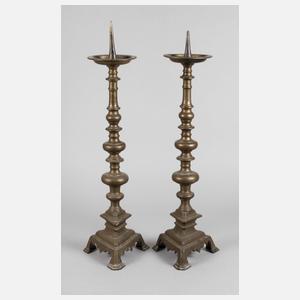 Paar barocke Bronzeleuchter