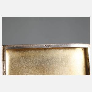 Zigarettenetui mit Bernhardinerportrait