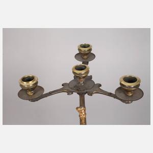 Paar französische Bronzeleuchter