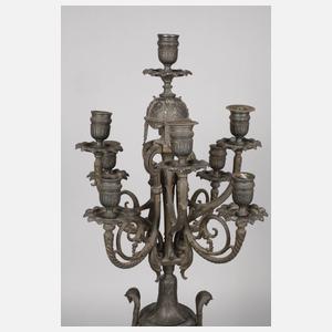 Paar übergroße Standkandelaber Historismus