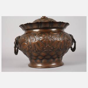 Kupferbowle mit Widderköpfen